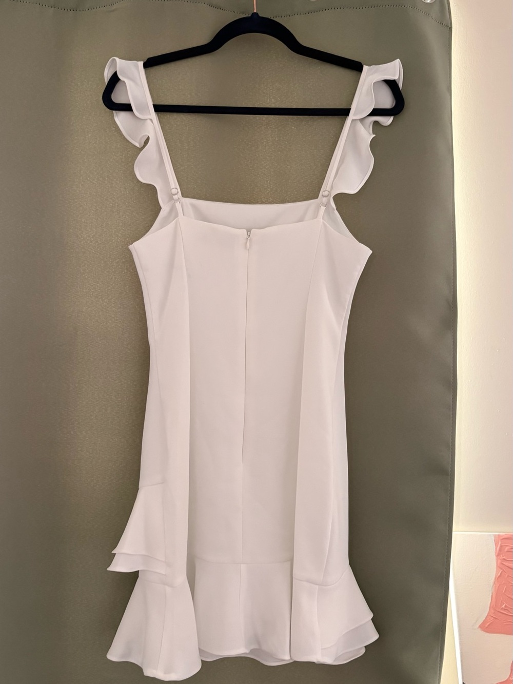 BCBGeneration White Ruffle-Strap Mini Dress - Picture 2 of 3